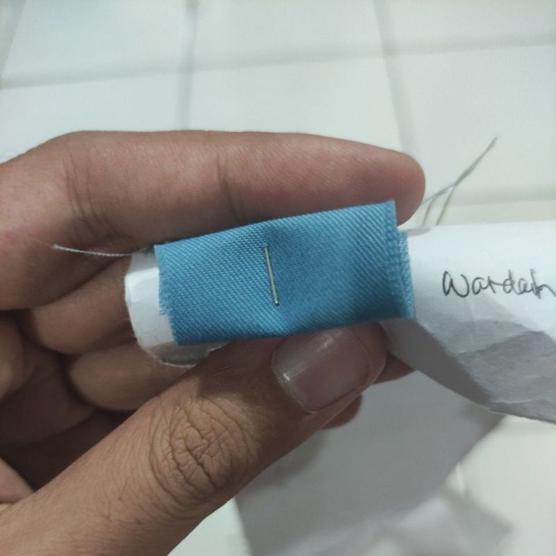 Kain Katun Toyobo Fodu Premium 0.5 Meter (Seri 1) - Bahan Katun Podu Cotton Koko Gamis Meteran-Biru Wardah - 25