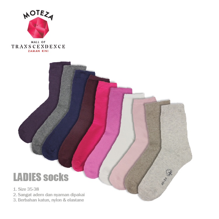 Moteza Kaos Kaki Wanita / Ladies Socks - PREMIUM M (Size 35-38)