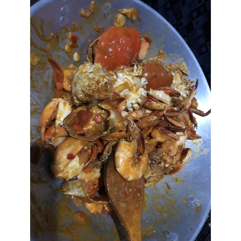

Kepiting Saus Padang - Cumi Saus Padang - Udang Saus Padang