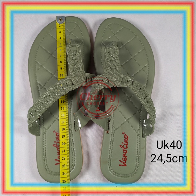 8325-16 Sandal Jepit Kepang Wanita Verotino Sendal Cewek Birken Kerut Jelly Karet Lentur