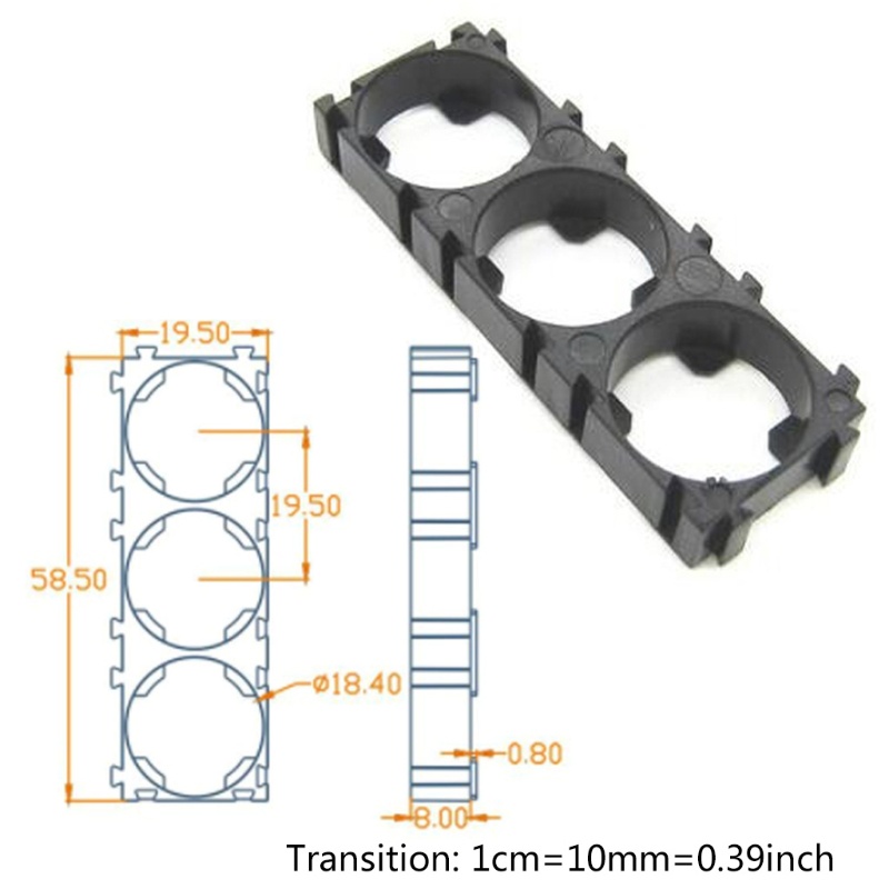 zzz 10Pcs Battery Holder Bracket Cell Spacer Brackets for 18650 Battery Pack