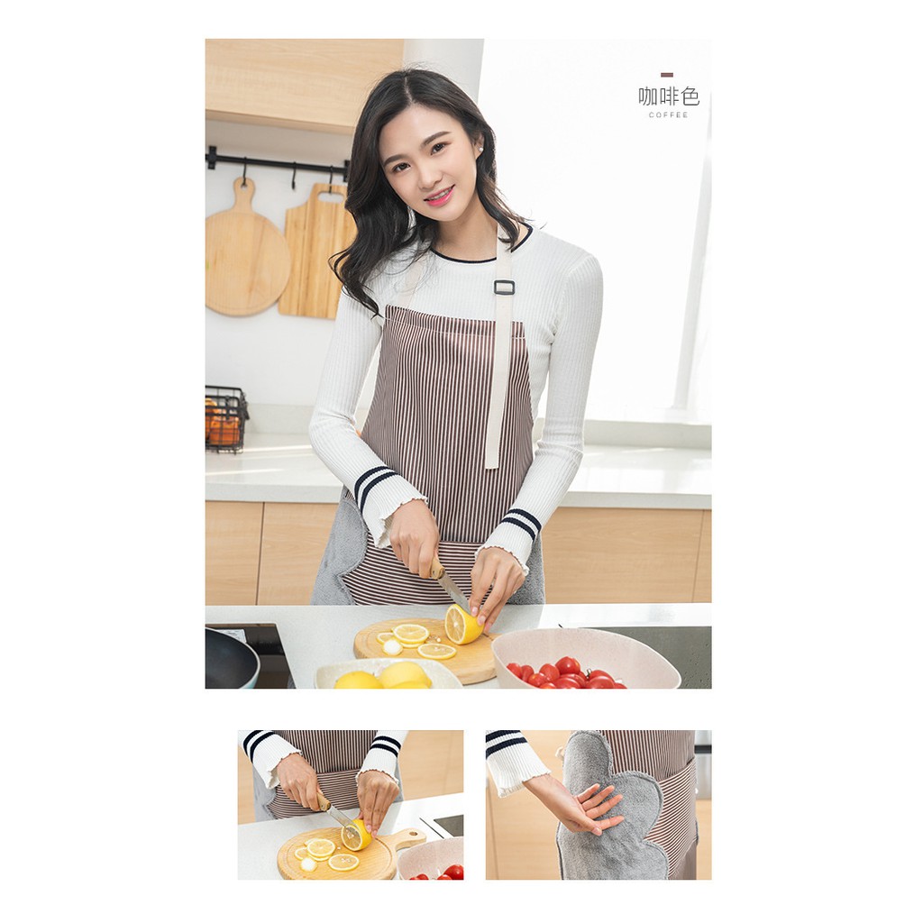 JX 1250 Celemek Masak - Apron Dapur Waterproof Anti Minyak Premium