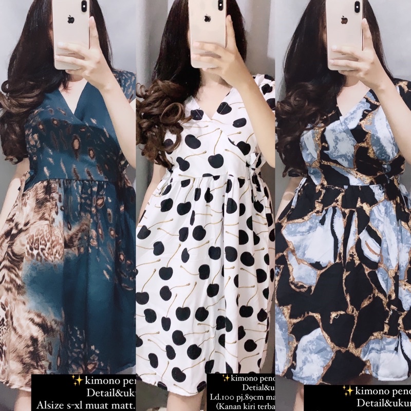  BAJU TIDUR KEKINIAN  DASTER BUSUI KIMONO PENDEK Shopee 