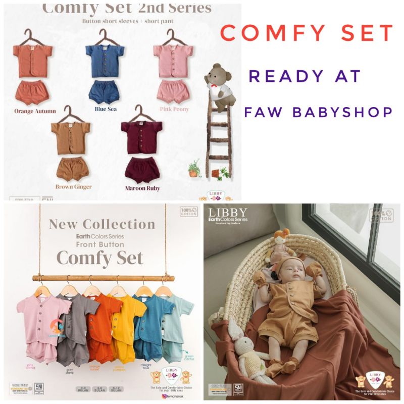Libby Comfy Set 0-12 Bulan Earth Series Setelan Pendek