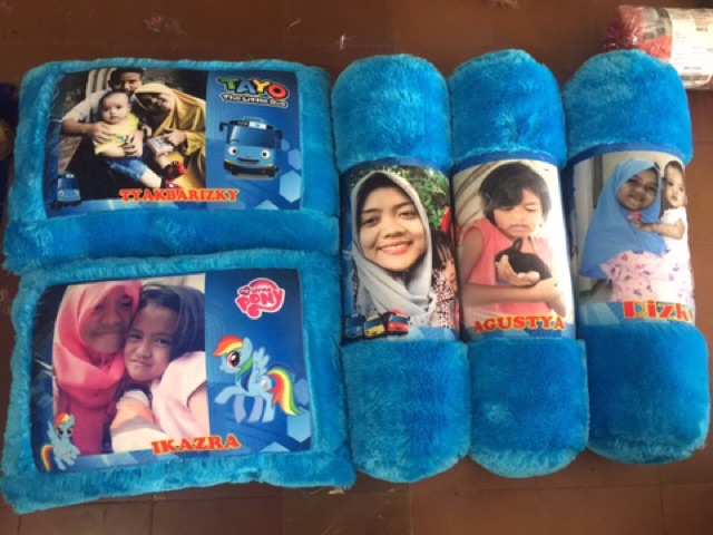 Bizzarpillow Bantal Foto Custom Bulu Rasfur 60x40 cm BZ016