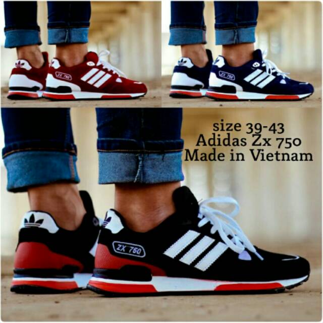 Adidas Zx 750 Made in Vietnam Sepatu Sport Olahraga Pria Galeri Intan Bandung