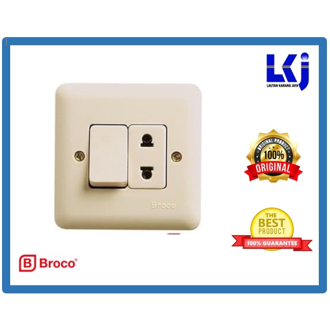 Jual Broco Ib Saklar Engkel Stop Kontak Cream New Gee Inbow Tanam Indonesia Shopee Indonesia