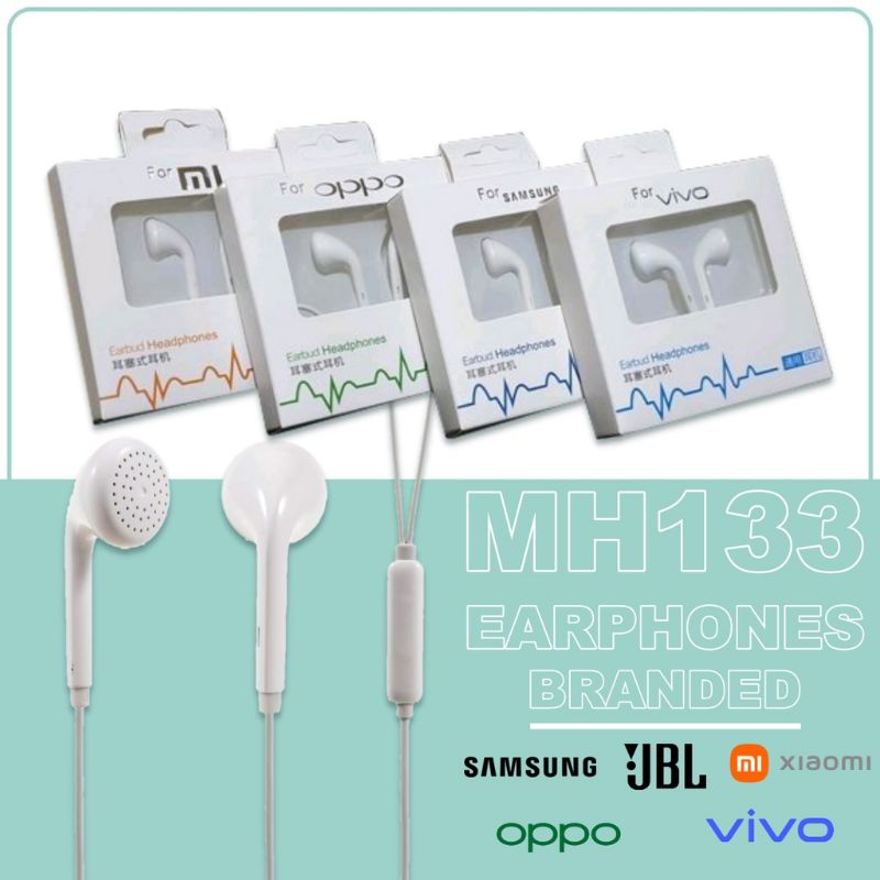 Headset MH133 Branded Oppo Vivo Xiaomi Samsung Extra Bass Original