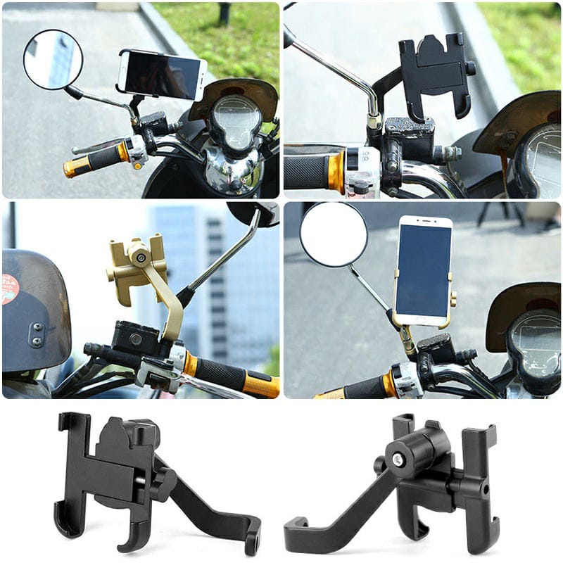 Phone Holder Universal Spion Holder Motor Material 100% Besi GOLD MT-1