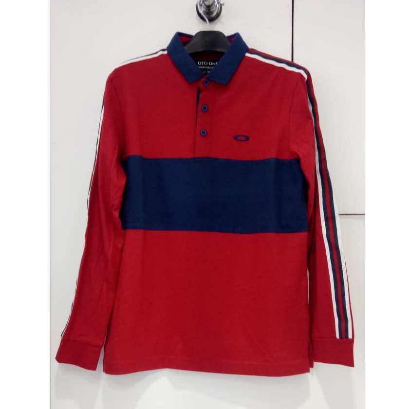 OTO ONO KAOS POLO BERKERAH LENGAN PANJANG / ATASAN BAJU PRIA OPB-60894A