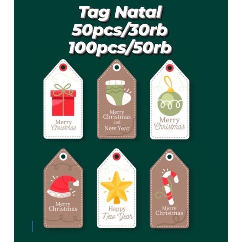

TAG NATAL (isi 30 pcs)