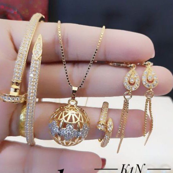 xuping set perhiasan lapis emas 24k 0613n