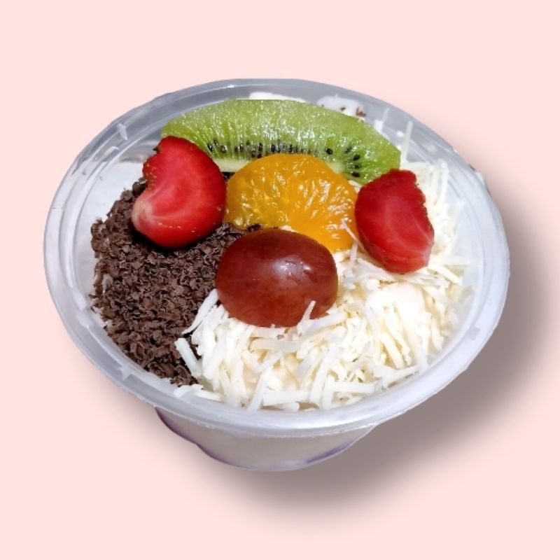 

Salad Buah Topping coklat keju