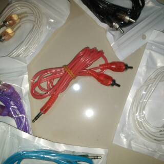 kabel RCA AUDIO AUX panjang 100cm 1M 1meter 2x1 2 in 1 x