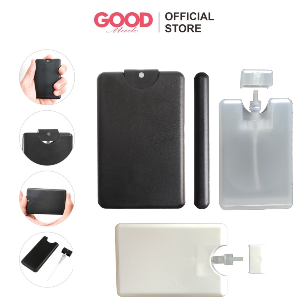 GOOD MADE - Botol Isi Ulang | Botol Hand Spray | Mini Pocket Card Sanitizer | Perfume Cologne FaceMist 20ml Kotak | COD