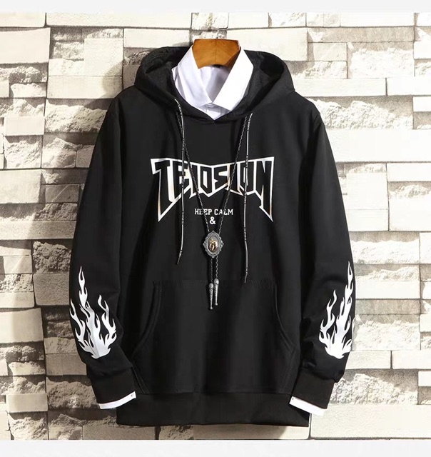 SWEATER HOODIE COWOK SWETER HODIE PRIA TELOSION FASHION MOTIF PREMIUM KEKINIAN
