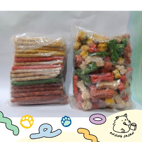 [PROMO] Munchy Bone Snack Cemilan Anjing Warna - Warni | Treat Anjing Tulang