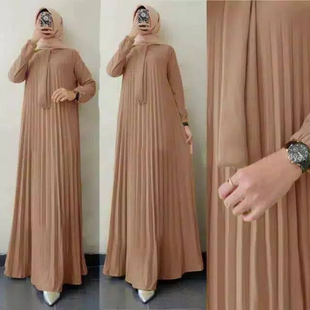 GAMIS PLISKET MAXY JUMBO/ GAMIS PLISKET PAULINA / GAMIS MUSLIMAH DEWASA