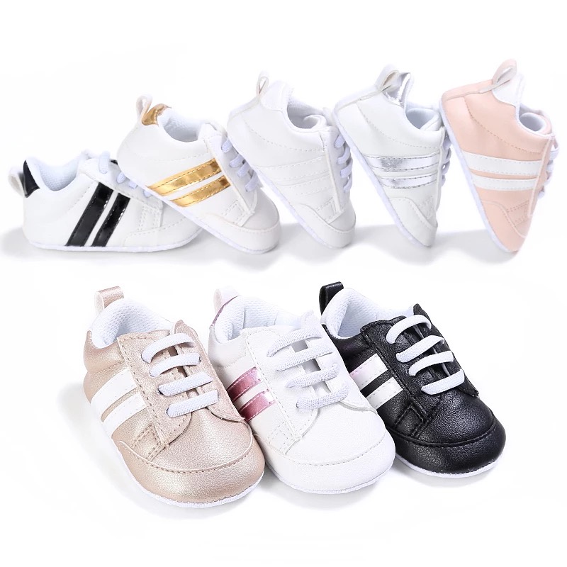 Sepatu Bayi Perempuan Laki Laki Import Premium Sepatu Baby Fashion Motif Adidas Sepatu Prewalker Anak Bayi Kualitas Premium Import Usia 0 - 18 Bulan