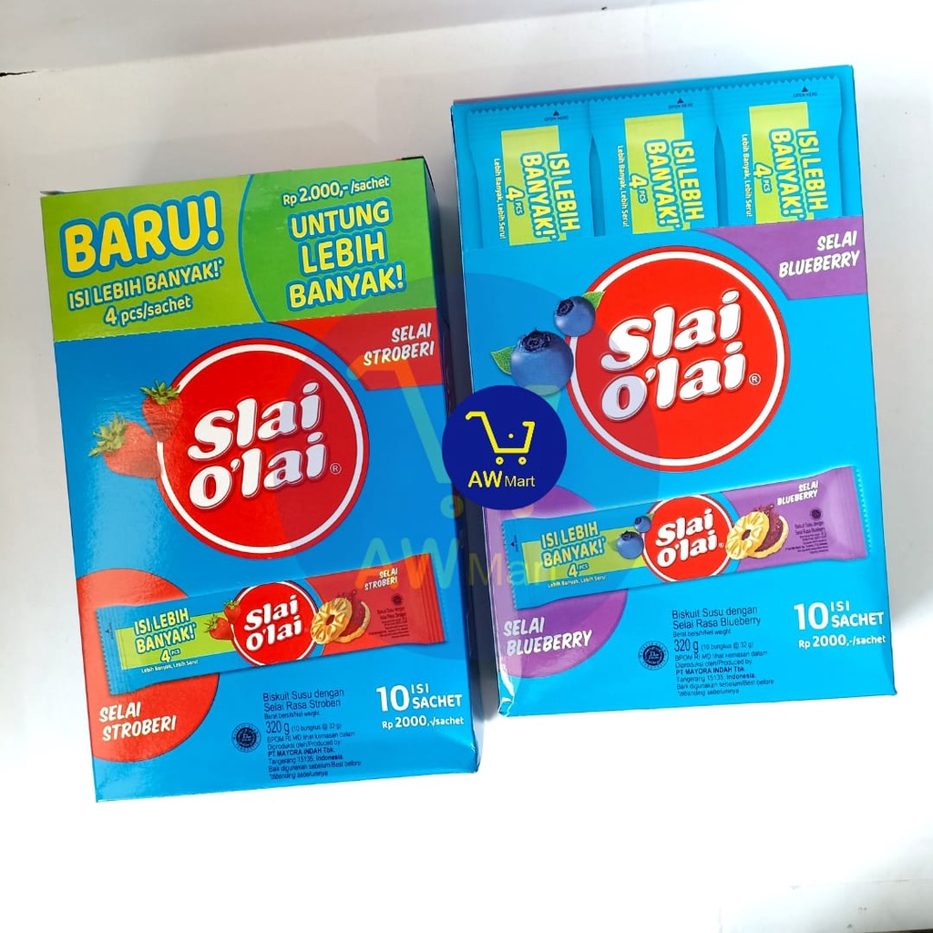 SLAI OLAI BOX - ISI 10 PCS ECER RP. 2000 - VARIAN BLUEBERRY &amp; STRAWBERRY