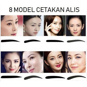 Cetakan Alis 8In1 Eyebrow Template Delapan Model Alis Mata Cetakan Alis 8 Model