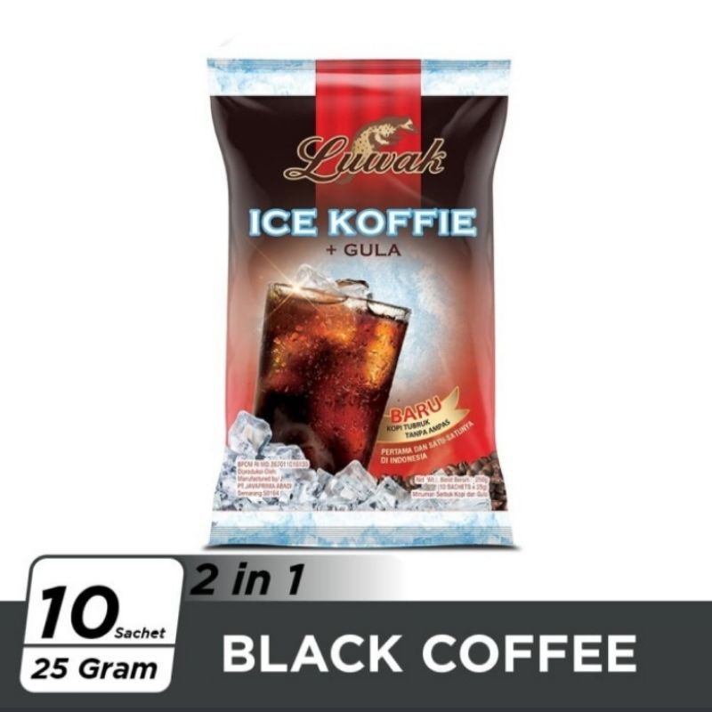 KOPI LUWAK ICE KOFFIE  BLACK COFFE 10 SACHET