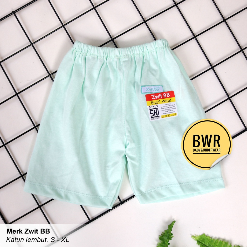 Celana PENDEK Zwit BB POLOS | Celana Anak Warna Polos S-XL || Bwr IX