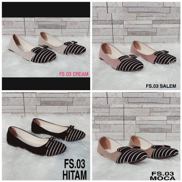 FS 03 FLAT SHOES WANITA ZEBRA