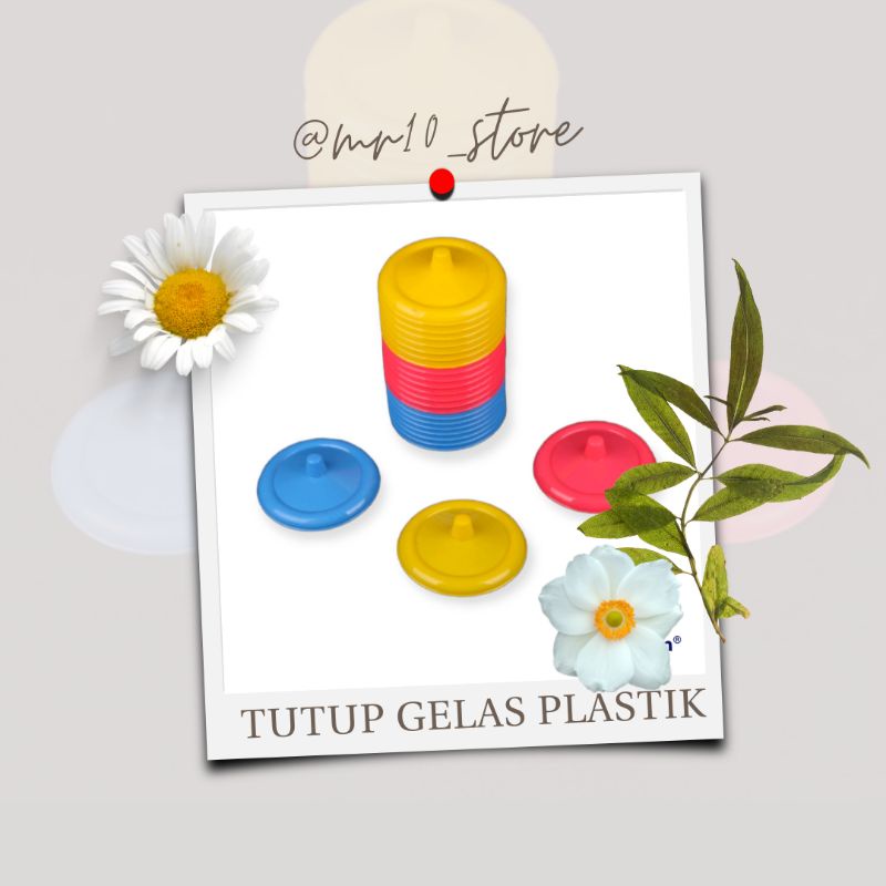 tutup gelas plastik/tutup cangkir bahan plastik/penutup mug