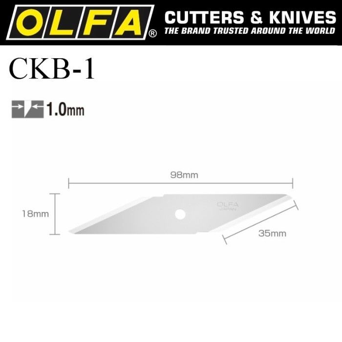 

Berkualitas Spare Blade Craft Knife Ckb-1 Olfa For Cutter Ck-1 Olfa Gilaa!!!
