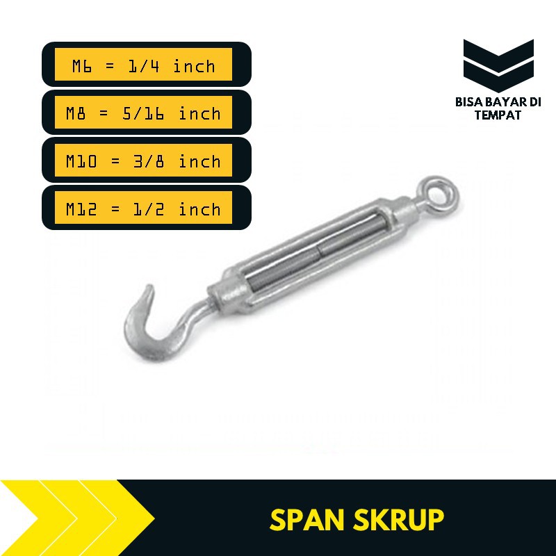 Span Skrup Jarum Keras M6 M8 M10 M12 TBMS1019
