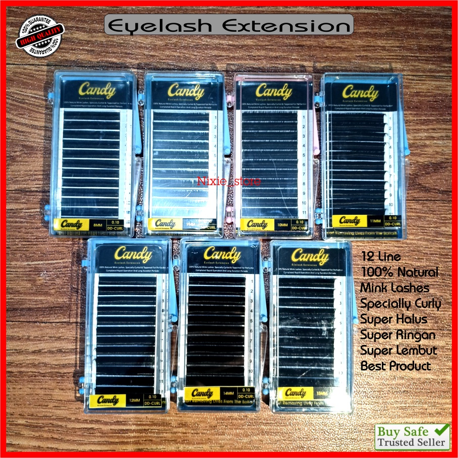 Bulu mata Eyelash Extension SINGLE Mink Lashes Super Curly Lembut Ringan