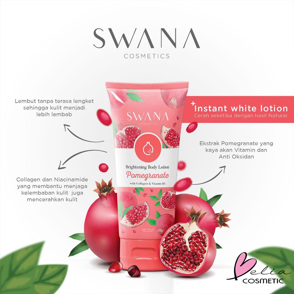 ❤ BELIA ❤ Swana Brightening Body Lotion 100mL BPOM by Hanasui