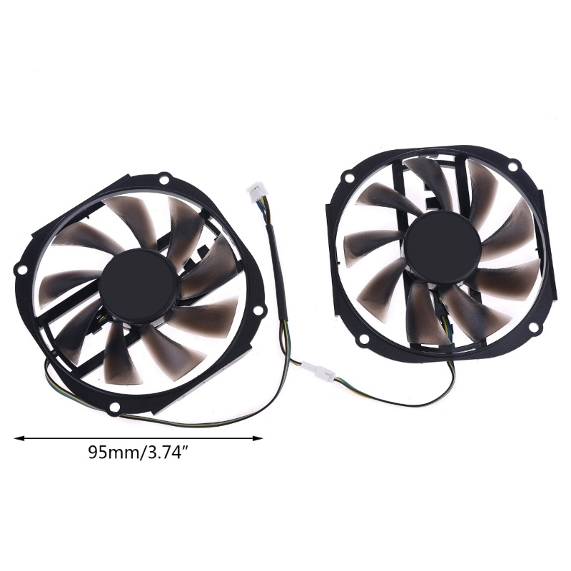 Bt 2pcs 95mm 4gb GPU Cooler Cooling Fan Untuk Kipas Kartu Grafis Yeston RX480 570 580