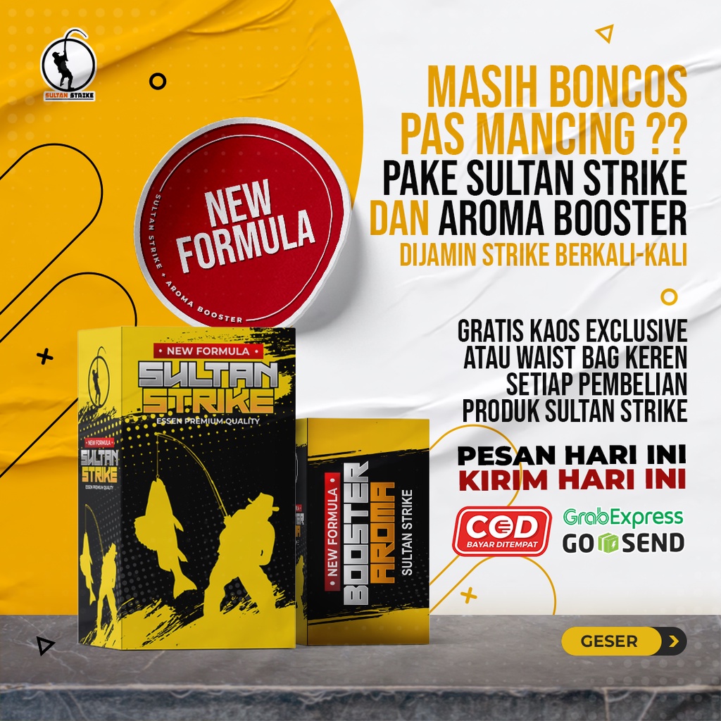 Essen Ikan Sultan Strike Premium Cocok Untuk Semua Jenis Ikan Galapung Galatama Harian