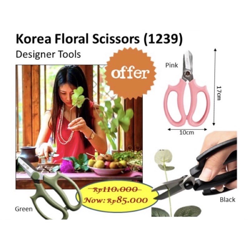 

Korea Floral Scissors 1239 Gunting Bunga Supplier Florist Barang Florist Supply Sistsini
