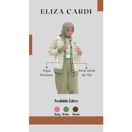 BY ADIVA - Eliza Cardi / baju wanita / fashion muslim / rajut premium / motif tribal / jumbo / sweat