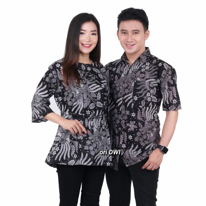 Couple Batik Baju Batik Couple Pasangan Lengan Pendek