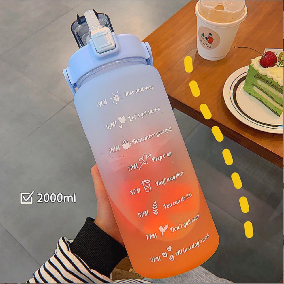 [TULALA SHOP] BOTOL MINUM VIRAL/BOTOL MINUM KOREA VIRAL 1.3 LITER 2.0 LITER VIRAL KAPASITAS 1300ML 1500ML MOTIVATOR PENANDA WAKTU/BOTOL DUDUKAN PONSEL MULTIFUNGSI/DILENGKAPI DENGAN STIKER