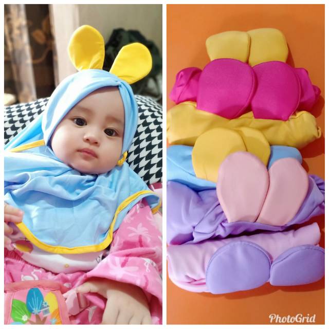 jilbab / hijab anak bayi kelinci