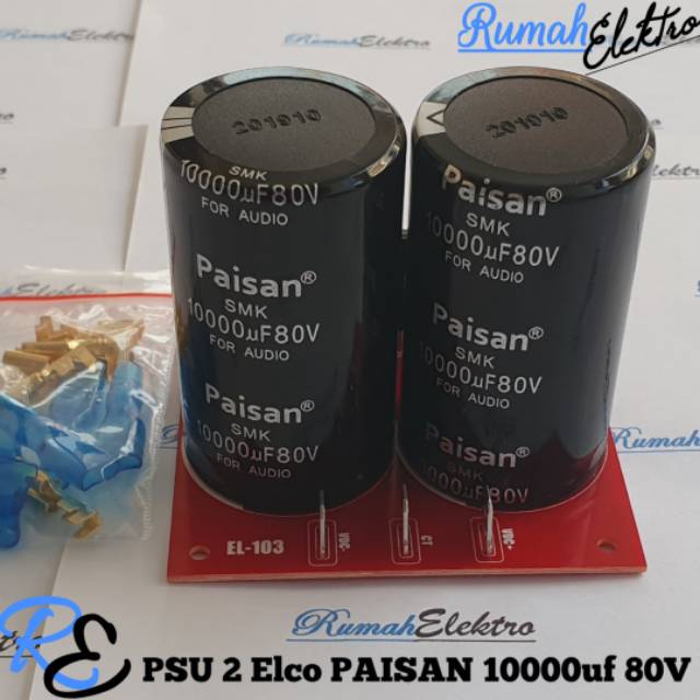Kit PSU 2 Elco PAISAN 10000uf 80V Plus Skun