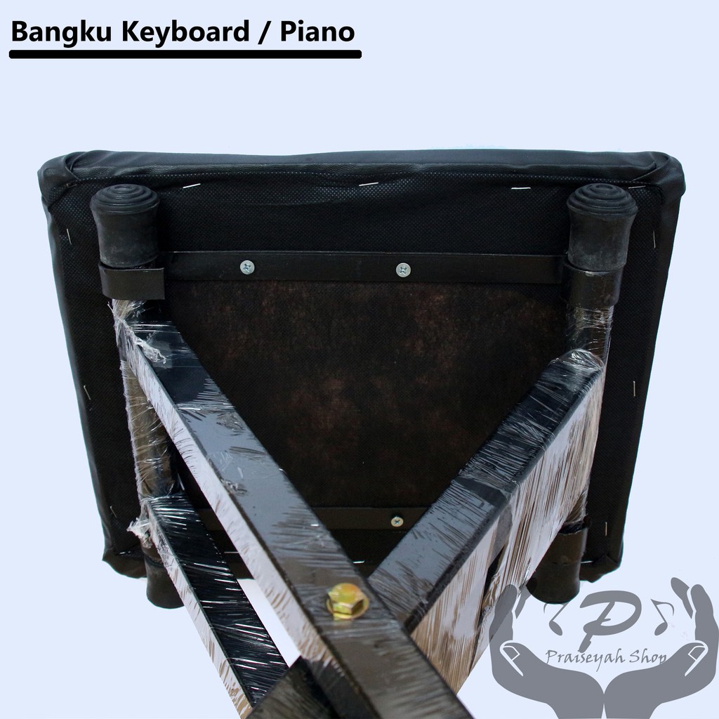 Kursi Keyboard / Bangku Piano Chair Double Kaki