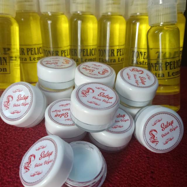 Salep pelicin wajah dan toner pelicin wajah