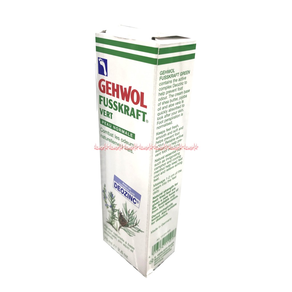 Gehwol Fusskraft Vert Cream 75ml Untuk Menghilangkan Bau Kaki Dan Mengurangi Kaki Berkeringat