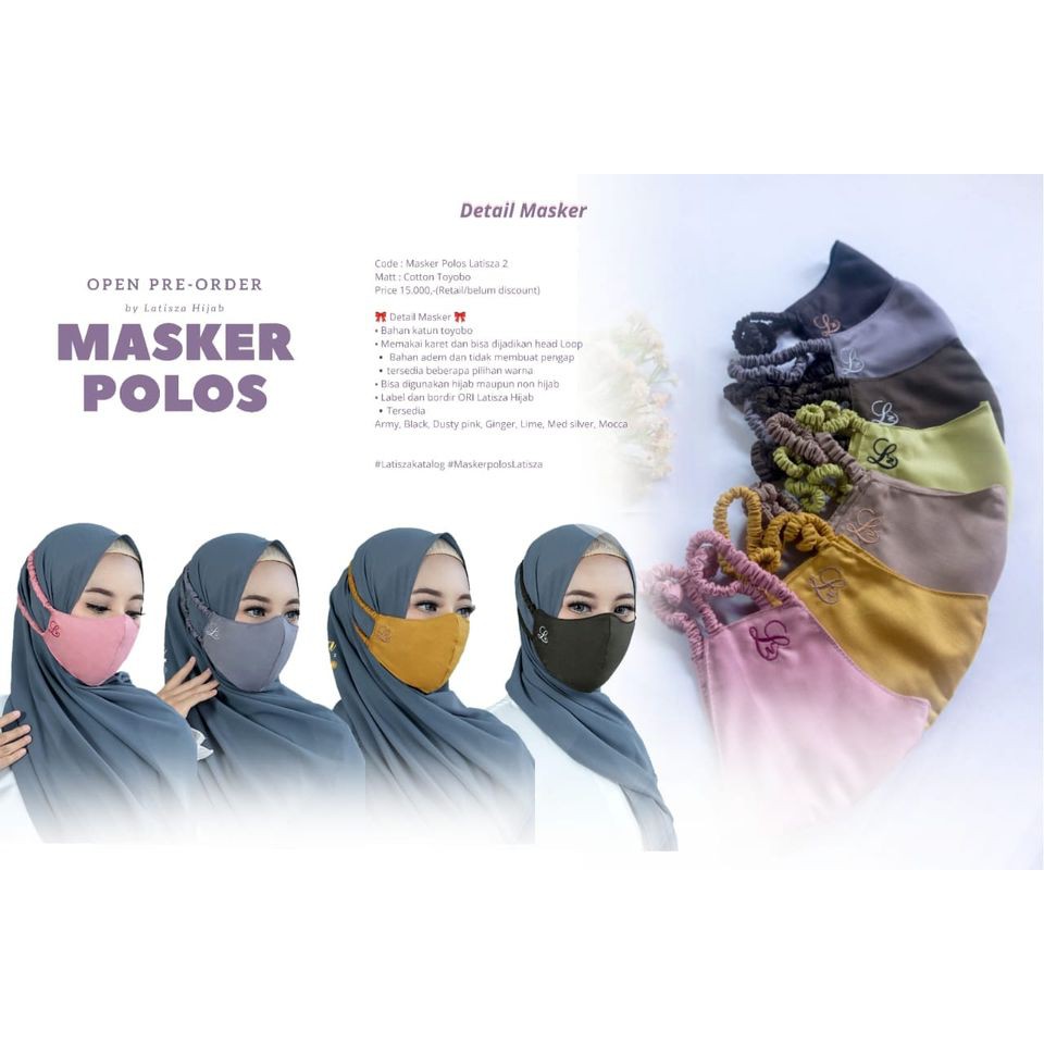 Latisza Masker Kain Katun Toyobo 2 lapis