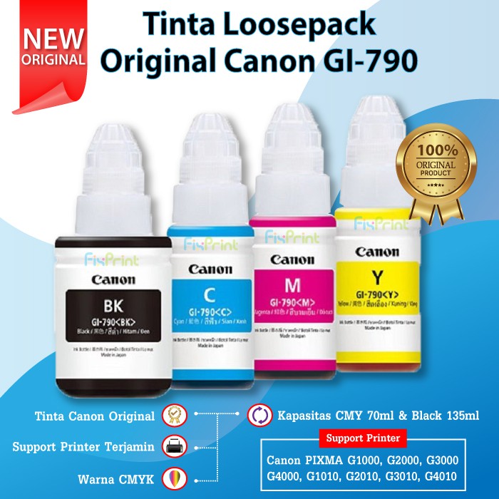 Tinta Original Canon 790 GI790 GI-790 ( 1 SET ) G1000 G2000 G3000