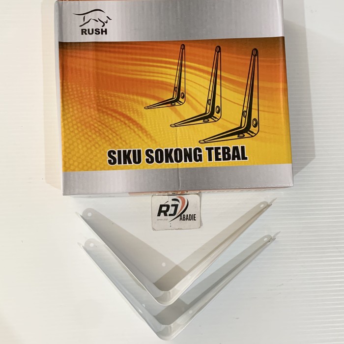 [24PCS] Siku Sokong Rak Tebal Putih RUSH