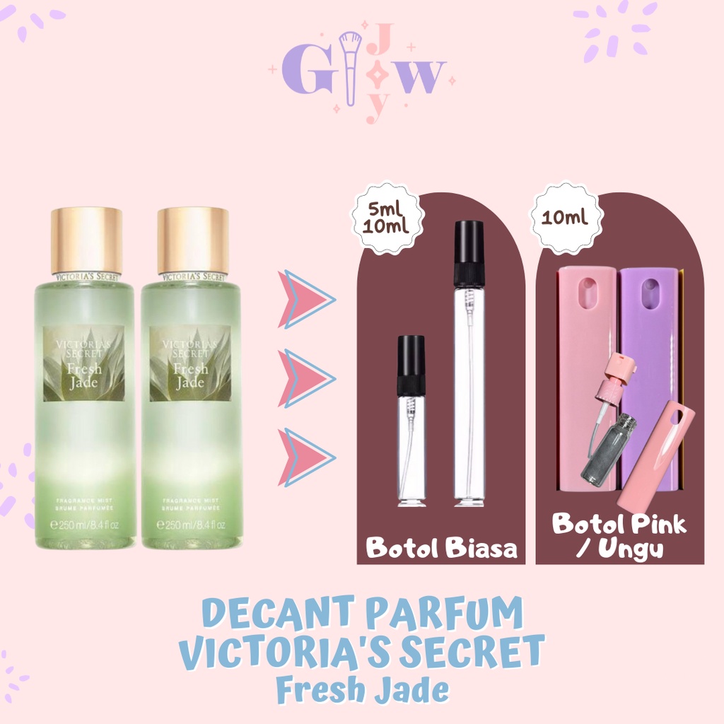 VICTORIA'S SECRET (Decant Parfum) Fresh Jade Body Fine Fragrance Mist VS parfum badan tubuh wangi tahan lama murah bpom share in jar bottle harum seharian