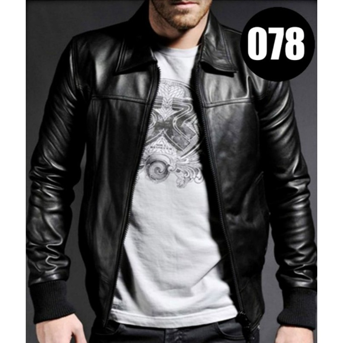 Jaket Kulit pria exclusive Original 100% sintetis import premium Safari Motor Berkaret Rib bige size