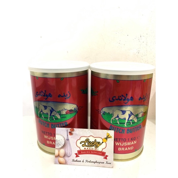 Wijsman Butter 1 Kg / Butter Wijsman Kaleng 1Kg